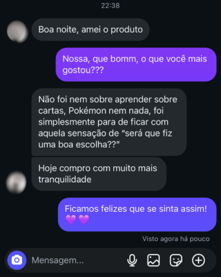 Depoimento de cliente no Instagram sobre comprar com mais tranquilidade